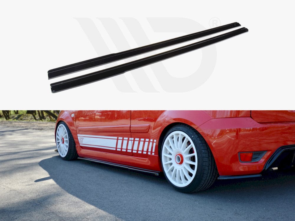 Maxton Design Gloss Black Side Skirts Diffusers Ford Fiesta MK6 ST 2004-2007 Maxton Design SR