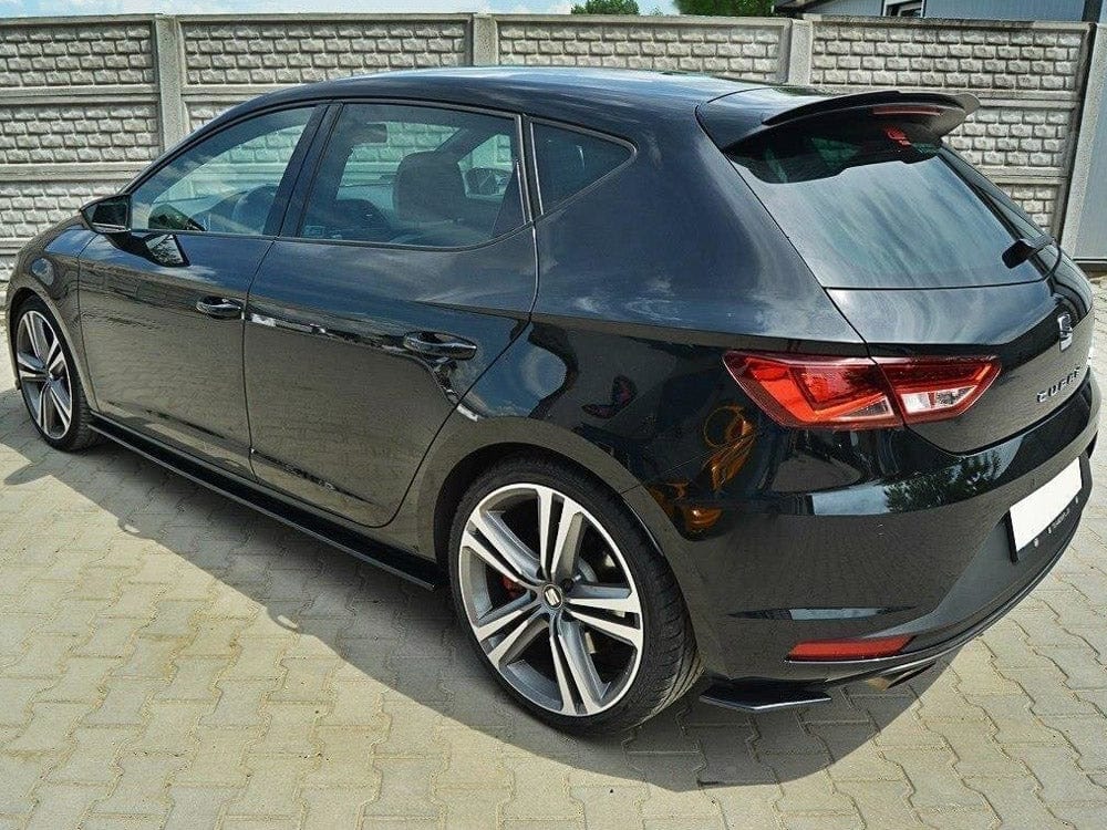 Maxton Design Gloss Black Side Skirts Diffusers Seat Leon III Cupra / FR Maxton Design SR