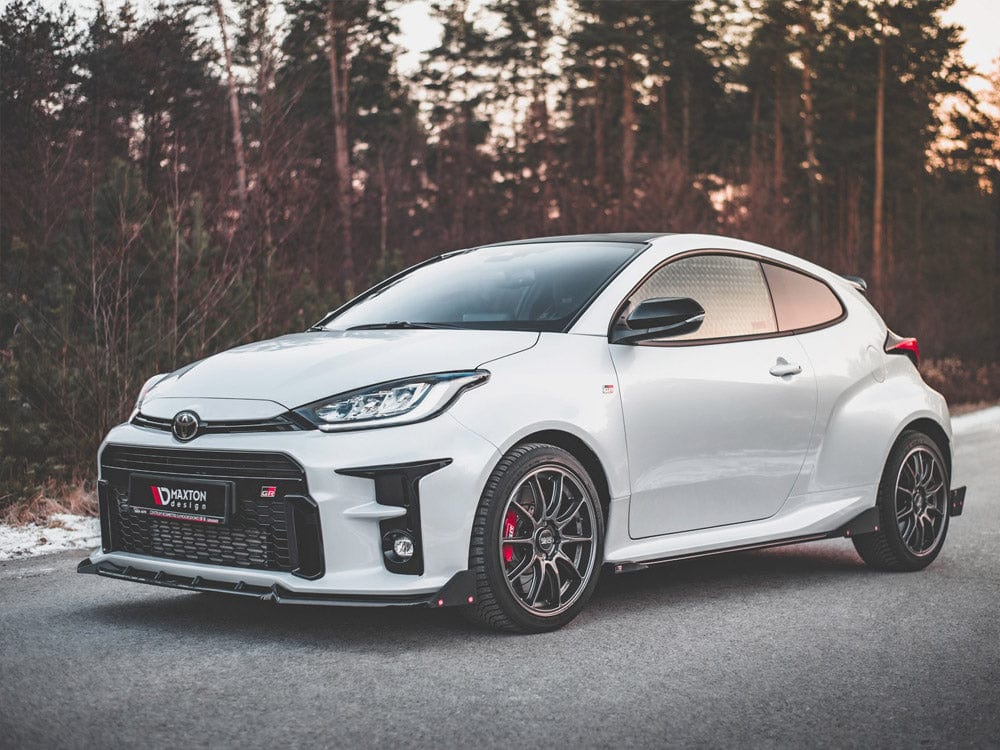 Maxton Design Gloss Black Side Skirts Diffusers V.2 + Flaps Toyota GR Yaris Mk4 Maxton Design SR