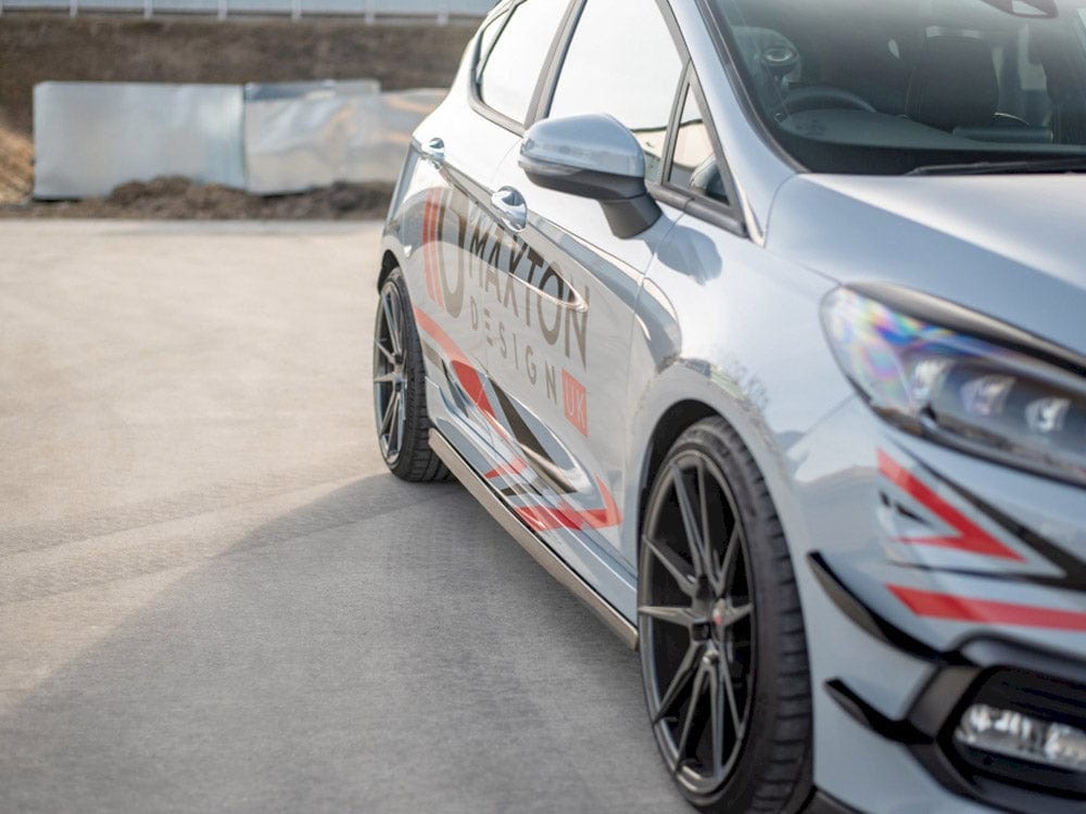 Maxton Design Gloss Black Side Skirts Diffusers V.2 Ford Fiesta MK8 ST / St-line Maxton Design SR