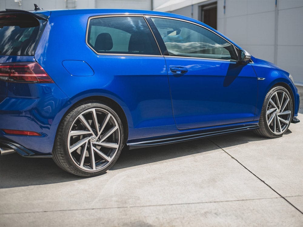 Maxton Design Gloss Black Side Skirts Diffusers V.4 VW Golf 7 R / R-Line Facelift Maxton Design SR