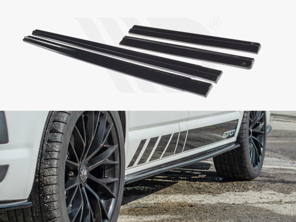Maxton Design Gloss Black Side Skirts Diffusers VW T6 2015-2019 Maxton Design SR