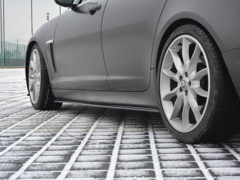 Maxton Design Gloss Black Side Skirts Splitters Jaguar XF (X250) MK1 Sportbrake S-pack 2012-2015 Maxton Design SR