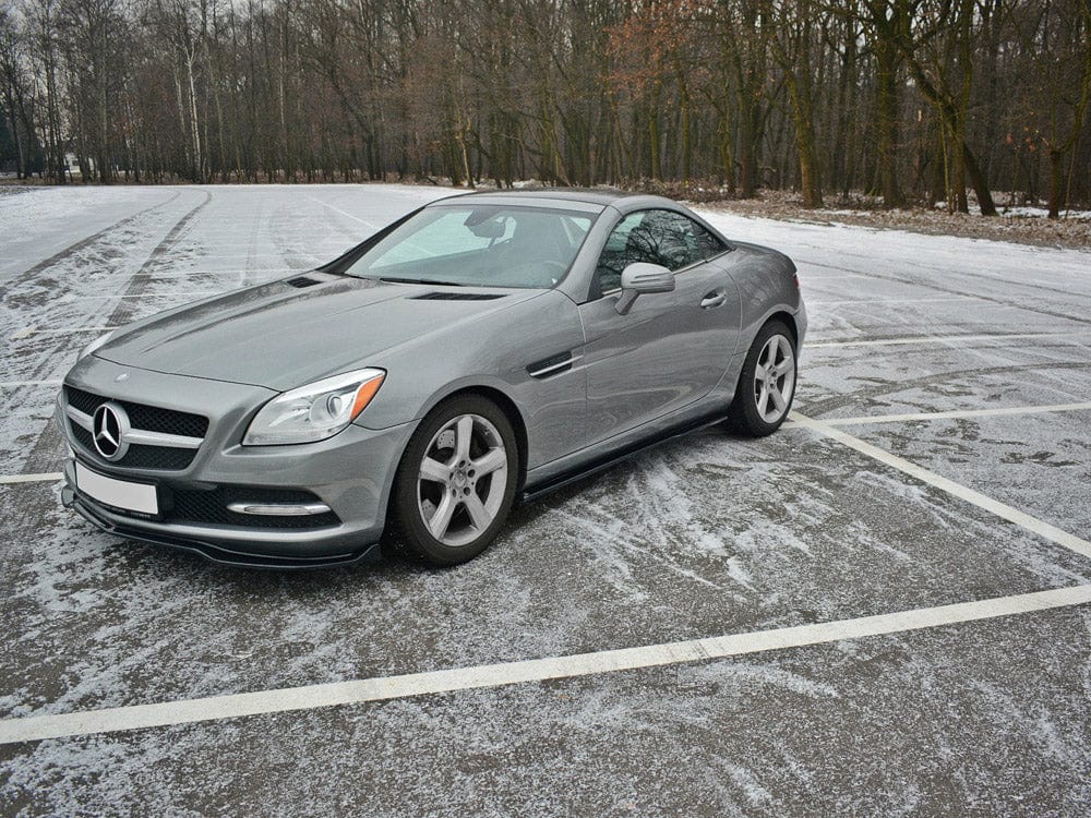 Maxton Design Gloss Black Side Skirts Splitters Mercedes-benz SLK R172 Standard 2011-2015 Maxton Design SR