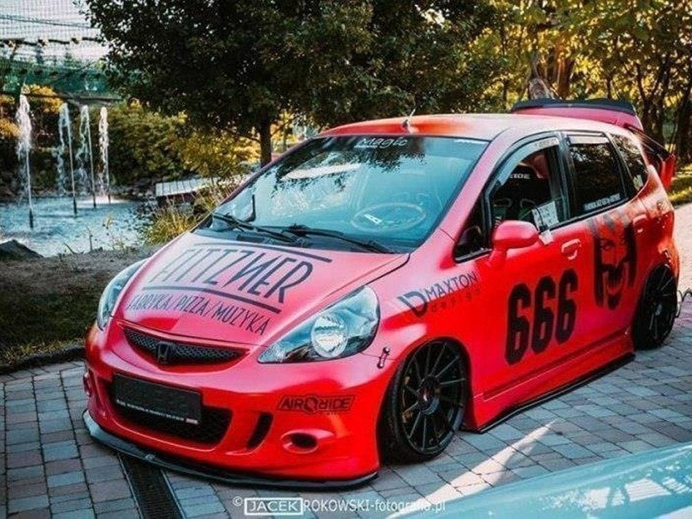 Maxton Design Gloss Black Spoiler CAP Honda JAZZ MK1 Maxton Design SR