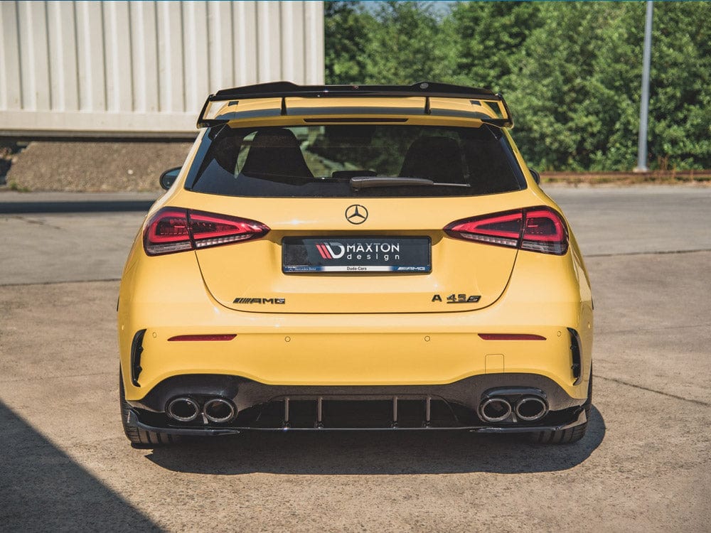 Maxton Design Gloss Black Spoiler CAP Mercedes-amg A45 S W177 2019- Maxton Design SR
