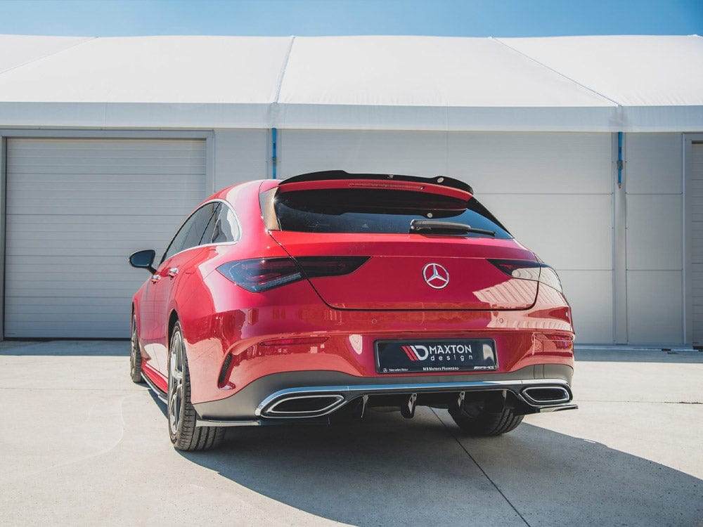 Maxton Design Gloss Black Spoiler CAP Mercedes-Benz CLA Shooting Brake AMG-Line X118 2019- Maxton Design SR