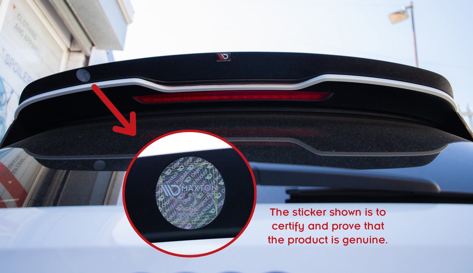 Maxton Design Gloss Black Spoiler CAP V.1 Ford Fiesta MK8 ST / St-line Maxton Design SR