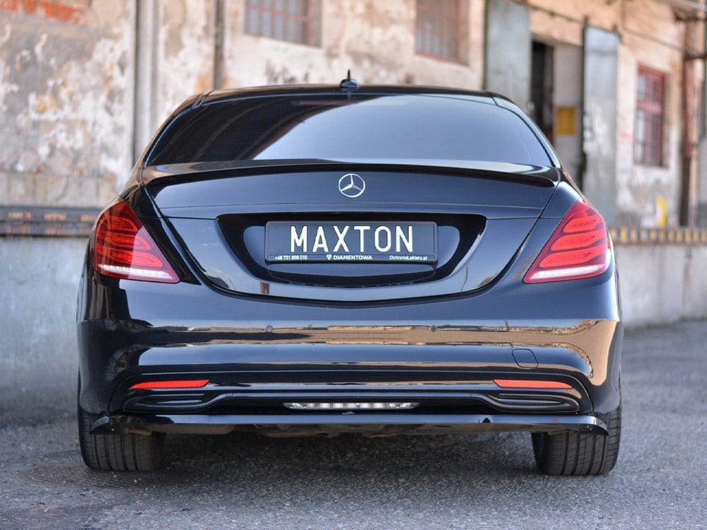 Maxton Design Gloss Black Spoiler Extension CAP Mercedes S-class W222 2013-2017 Maxton Design SR
