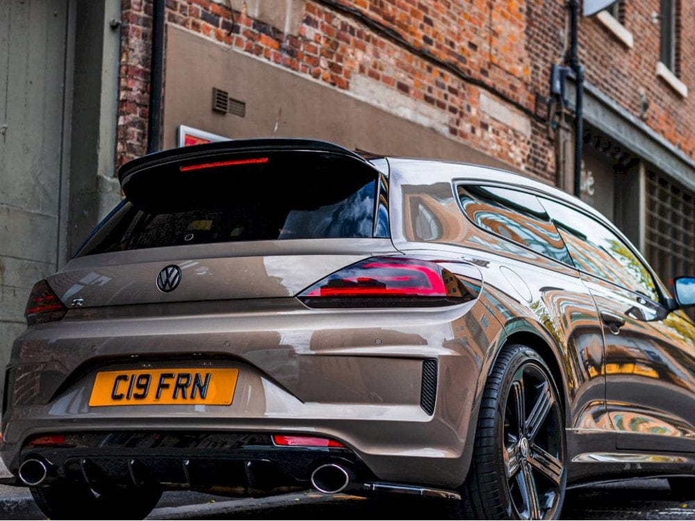 Maxton Design Gloss Black Spoiler Extension CAP Volkswagen Scirocco MK3 R Facelift 2014-2017 Maxton Design SR