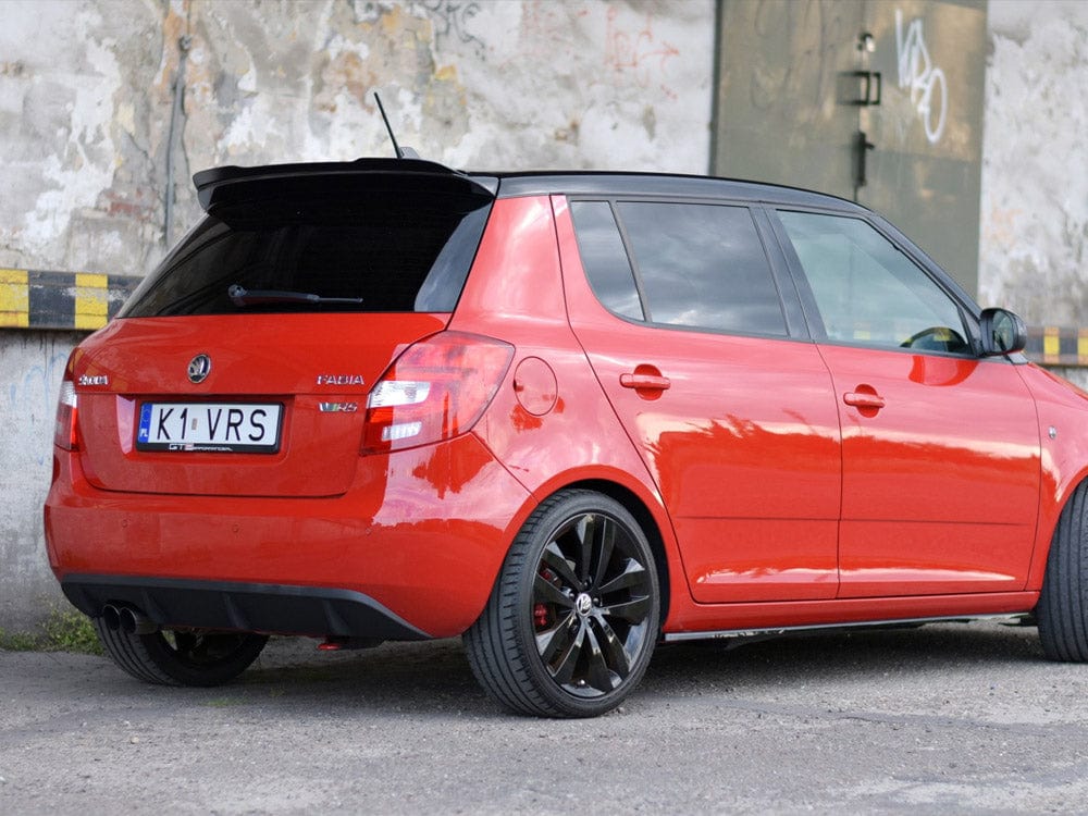 Maxton Design Gloss Black Spoiler Extension Skoda Fabia MK2 RS 2010-2014 Maxton Design SR