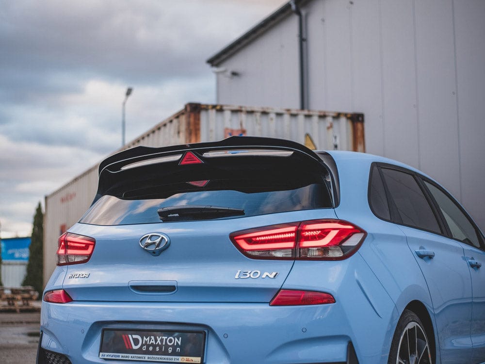 Maxton Design Gloss Black Spoiler Extension V2 Hyundai I30 N MK3 / MK3 FL Hatchback 2017- Maxton Design SR