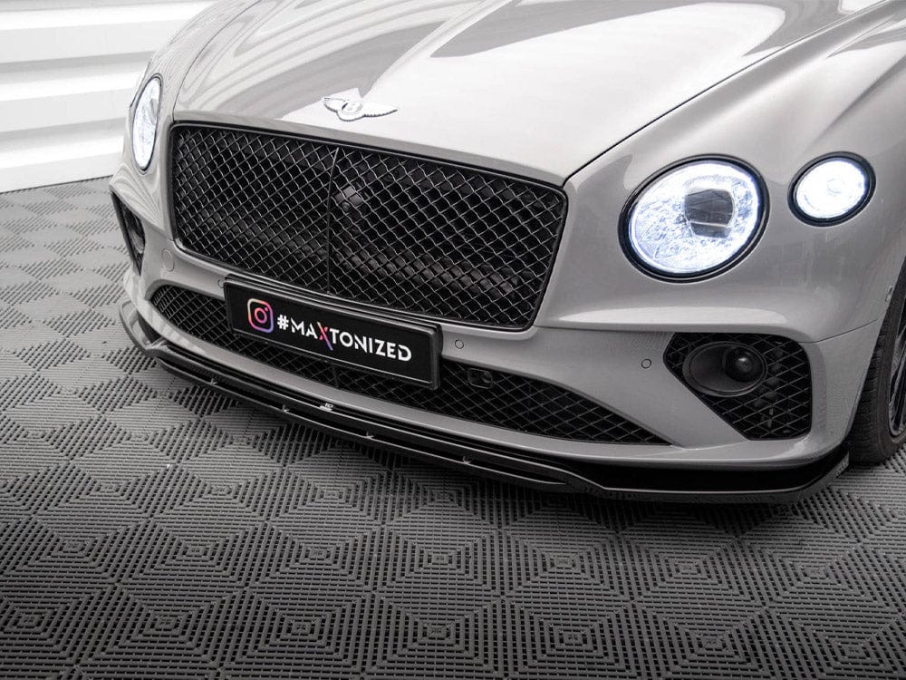 Maxton Design Gloss Black / Yellow Front Splitter Bentley Continental GT Mk3 Maxton Design SR