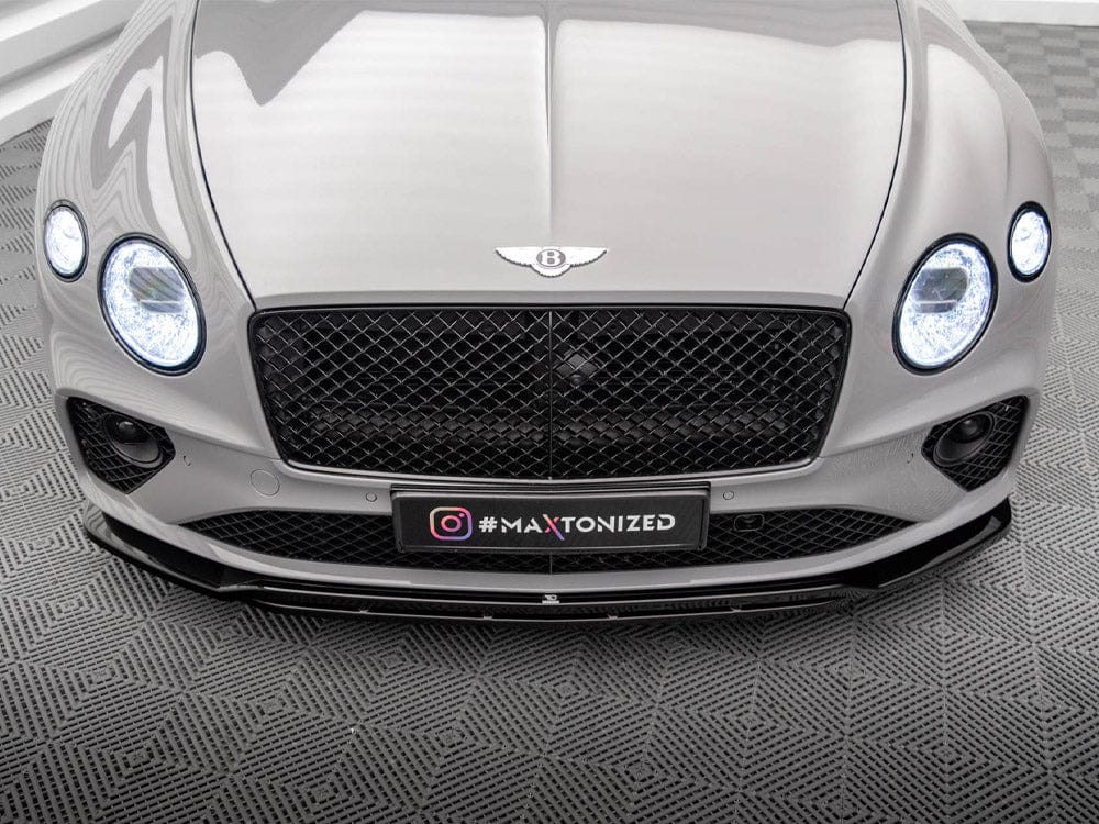 Maxton Design Gloss Black / Yellow Front Splitter Bentley Continental GT Mk3 Maxton Design SR