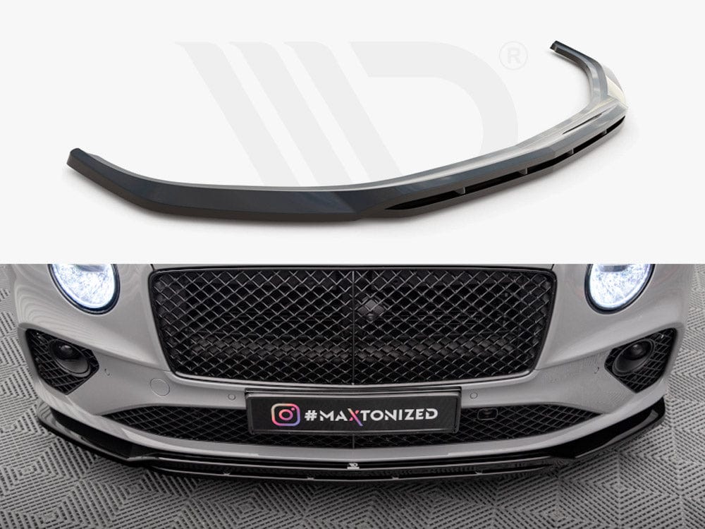 Maxton Design Gloss Black / Yellow Front Splitter Bentley Continental GT Mk3 Maxton Design SR