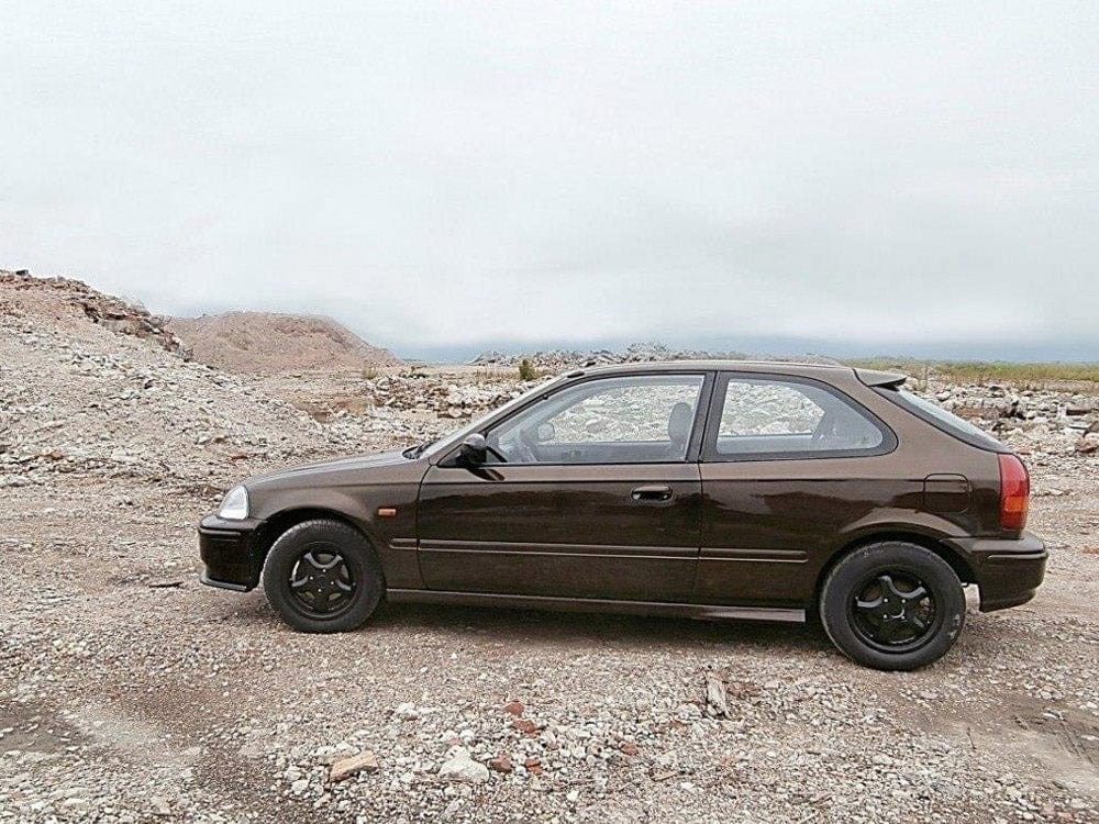 Maxton Design Gloss Black / Yellow Front Splitter Honda Civic MK6 EJ9 1996-1997 Maxton Design SR