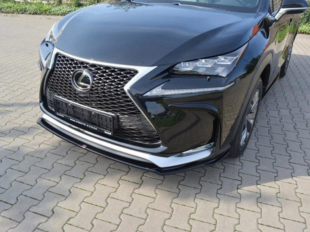 Maxton Design Gloss Black / Yellow Front Splitter Lexus NX MK1 F-sport 2014- 2017 Maxton Design SR
