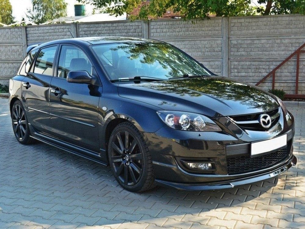 Maxton Design Gloss Black / Yellow Front Splitter Mazda 3 MPS MK1 (Preface) Maxton Design SR