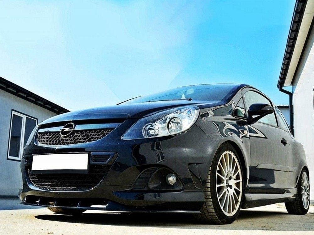 Maxton Design Gloss Black / Yellow Front Splitter Opel Corsa D Nurburg (For OPC / VXR Bumper) Maxton Design SR