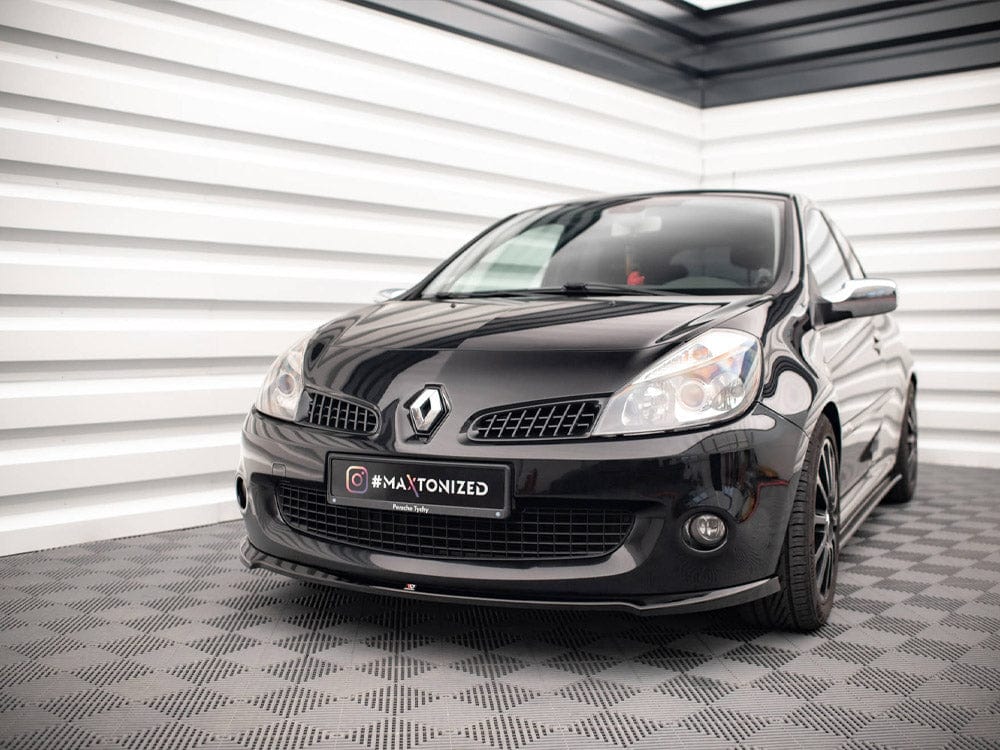 Maxton Design Gloss Black / Yellow Front Splitter Renault CLIO MK3 RS 2006-2009 Maxton Design SR