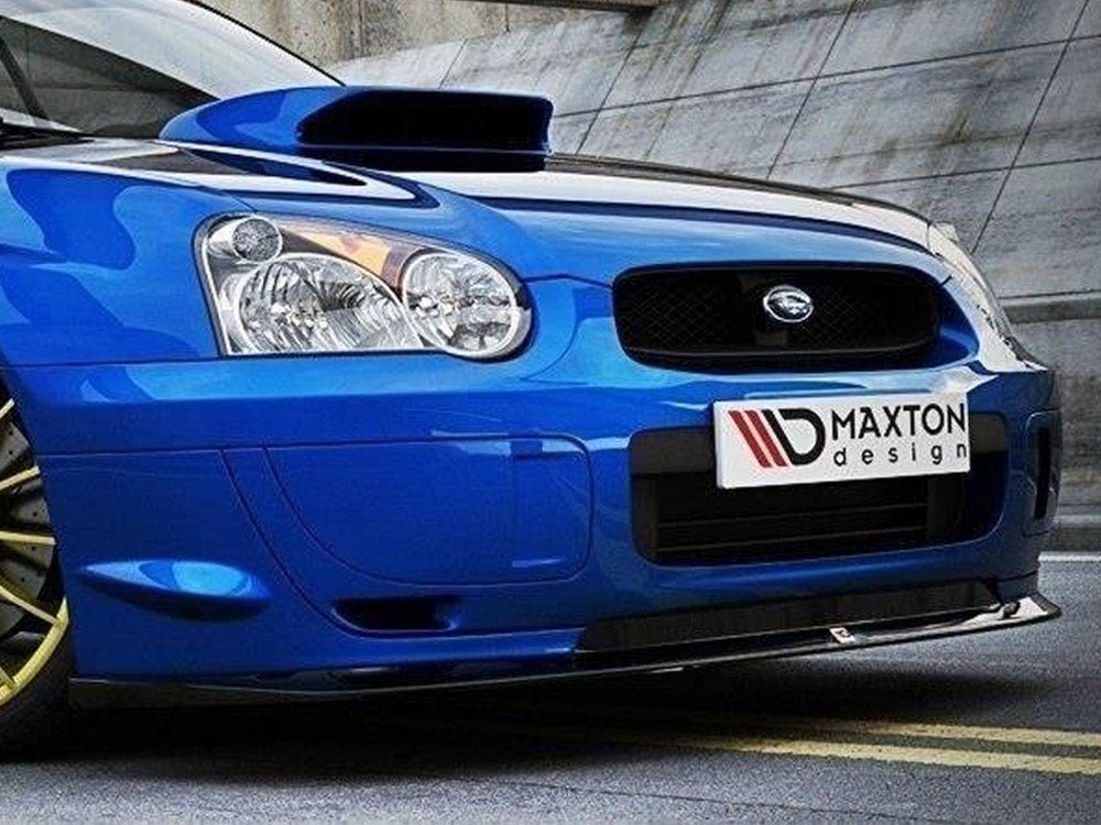 Maxton Design Gloss Black / Yellow Front Splitter Subaru Impreza WRX STI (Blobeye) Maxton Design SR