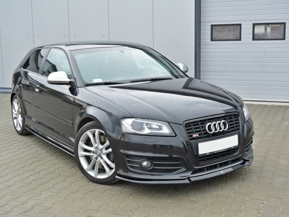 Maxton Design Gloss Black / Yellow Front Splitter V.1 Audi S3 8P (Facelift Model) 2009-2013 Maxton Design SR