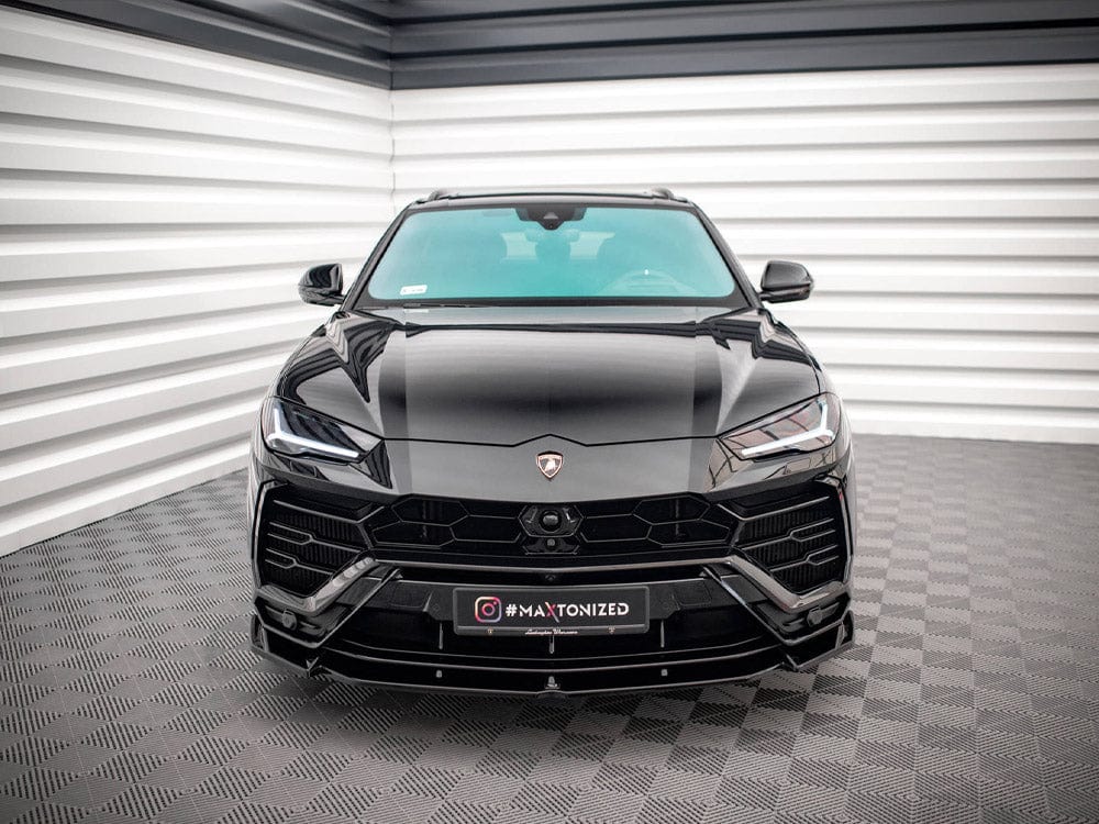 Maxton Design Gloss Black / Yellow Front Splitter V.1 Lamborghini URUS MK1 Maxton Design SR
