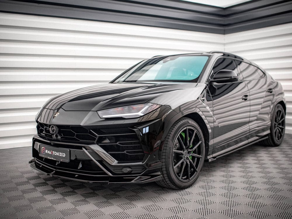 Maxton Design Gloss Black / Yellow Front Splitter V.1 Lamborghini URUS MK1 Maxton Design SR