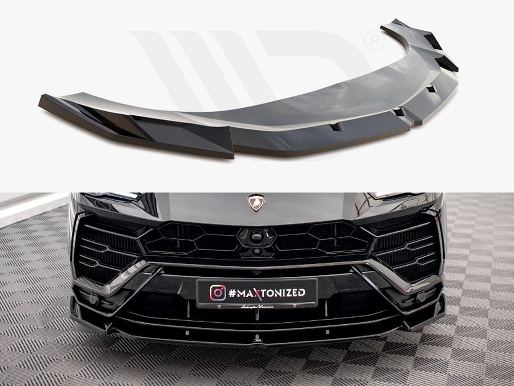 Maxton Design Gloss Black / Yellow Front Splitter V.1 Lamborghini URUS MK1 Maxton Design SR