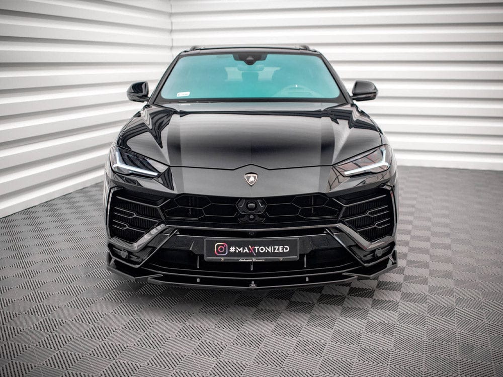 Maxton Design Gloss Black / Yellow Front Splitter V.2 Lamborghini URUS MK1 Maxton Design SR