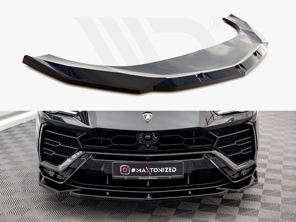 Maxton Design Gloss Black / Yellow Front Splitter V.2 Lamborghini URUS MK1 Maxton Design SR
