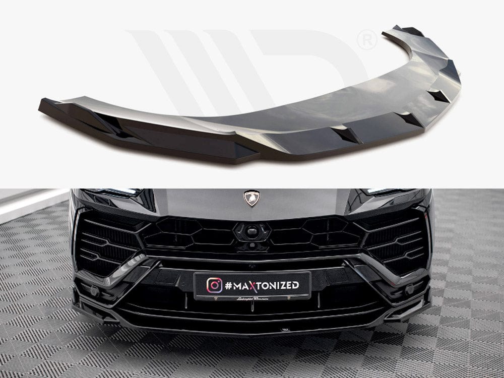 Maxton Design Gloss Black / Yellow Front Splitter V.3 Lamborghini URUS MK1 Maxton Design SR