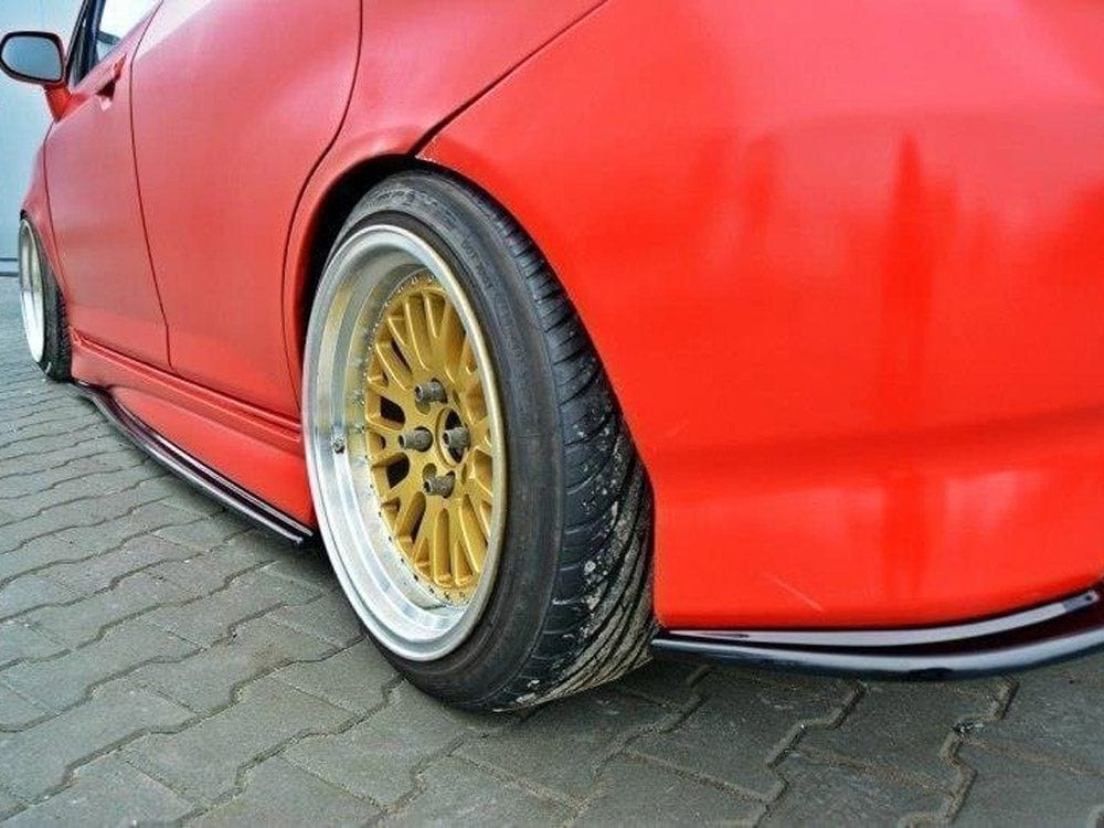 Maxton Design Gloss Black / Yellow Side Skirts Diffusers Honda JAZZ MK1 (Mugen Styling KIT) Maxton Design SR