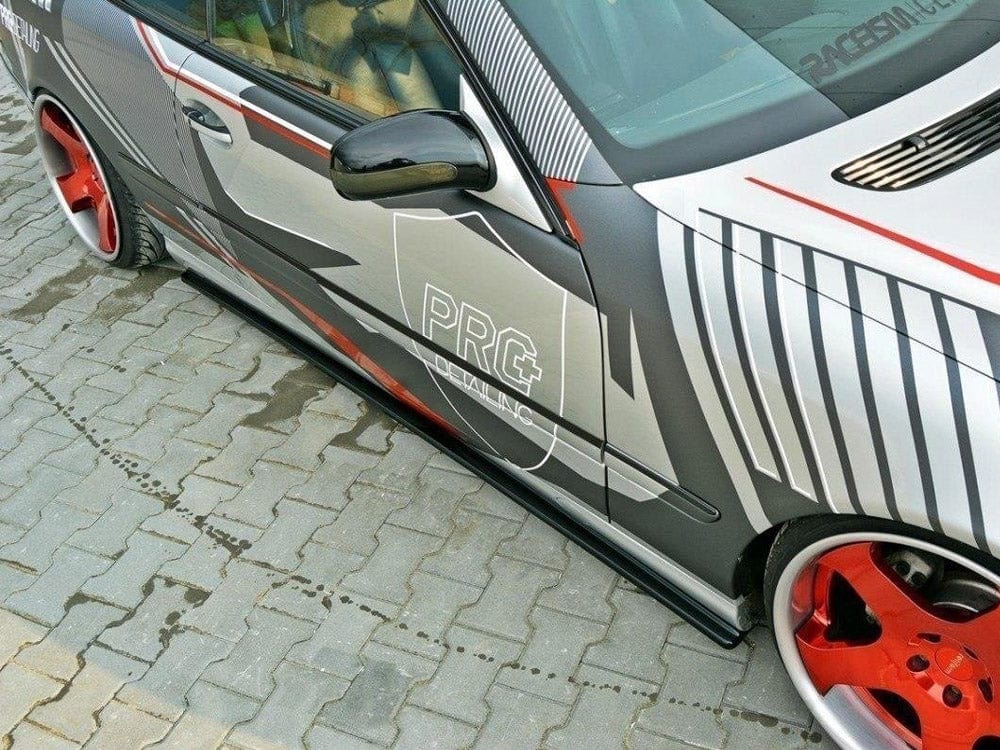 Maxton Design Gloss Black / Yellow Side Skirts Diffusers Mercedes Cl-class C215 Maxton Design SR