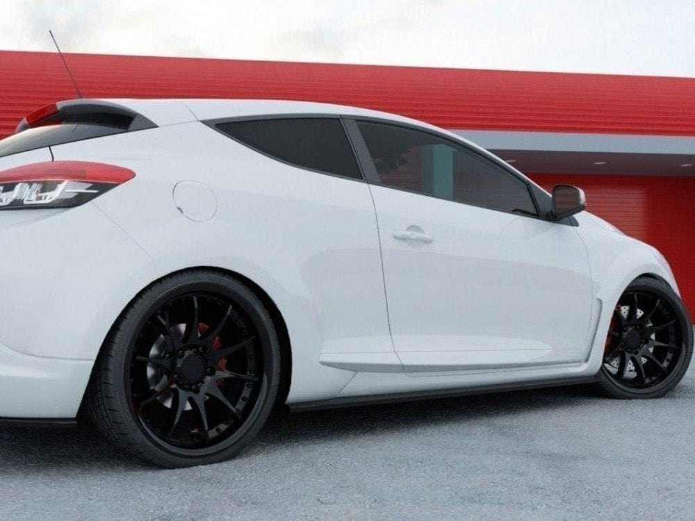 Maxton Design Gloss Black / Yellow Side Skirts Diffusers Renault Megane 3 RS Maxton Design SR