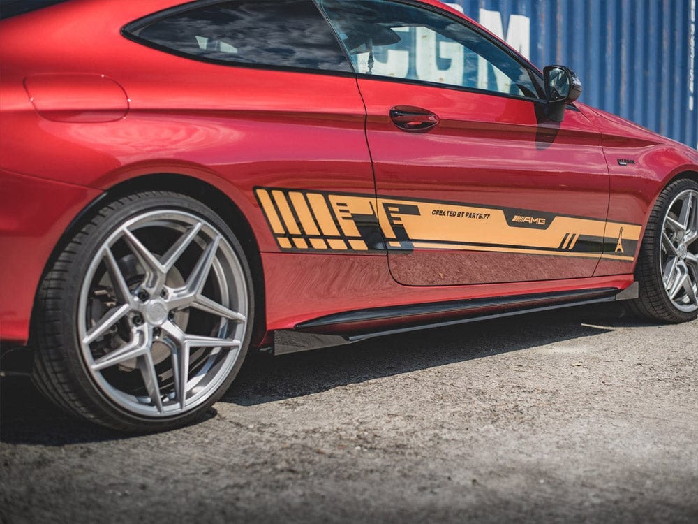 Maxton Design Racing Durability Side Skirts Diffusers + Flaps Mercedes - AMG C43 Coupe C205 Maxton Design SR