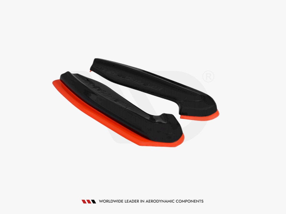Maxton Design Rear Side Splitters (Black & Red) V.2 Subaru BRZ Facelift 2017-2020 Maxton Design SR