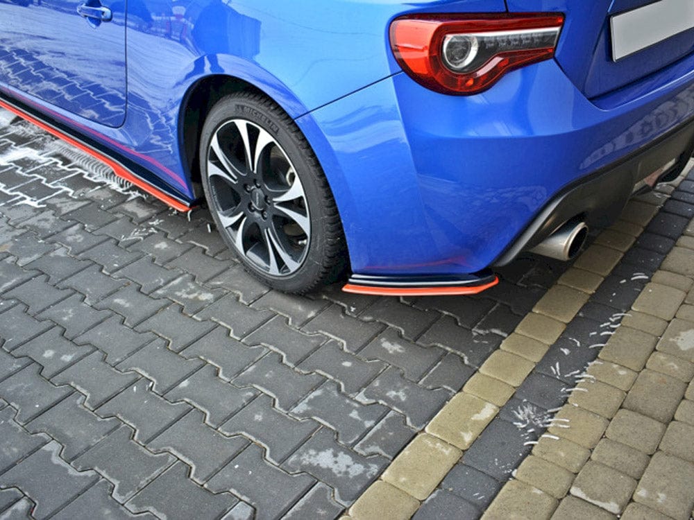 Maxton Design Rear Side Splitters (Black & Red) V.2 Subaru BRZ Facelift 2017-2020 Maxton Design SR