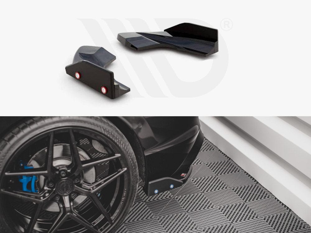 Maxton Design Rear Side Splitters V.2 + Flaps VW Golf R Mk8 Maxton Design SR