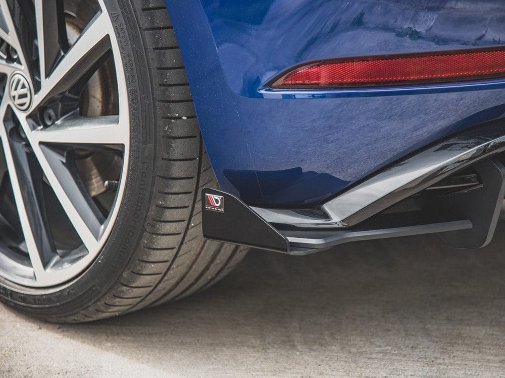 Maxton Design Red + Gloss Flaps Rear Side Splitters + Flaps VW Golf 7 R Facelift 2017-2020 Maxton Design SR