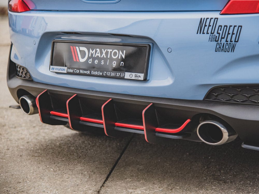 Maxton Design Red Rear Diffuser V2 Hyundai I30 N MK3 Hatchback 2017-2020 Maxton Design SR