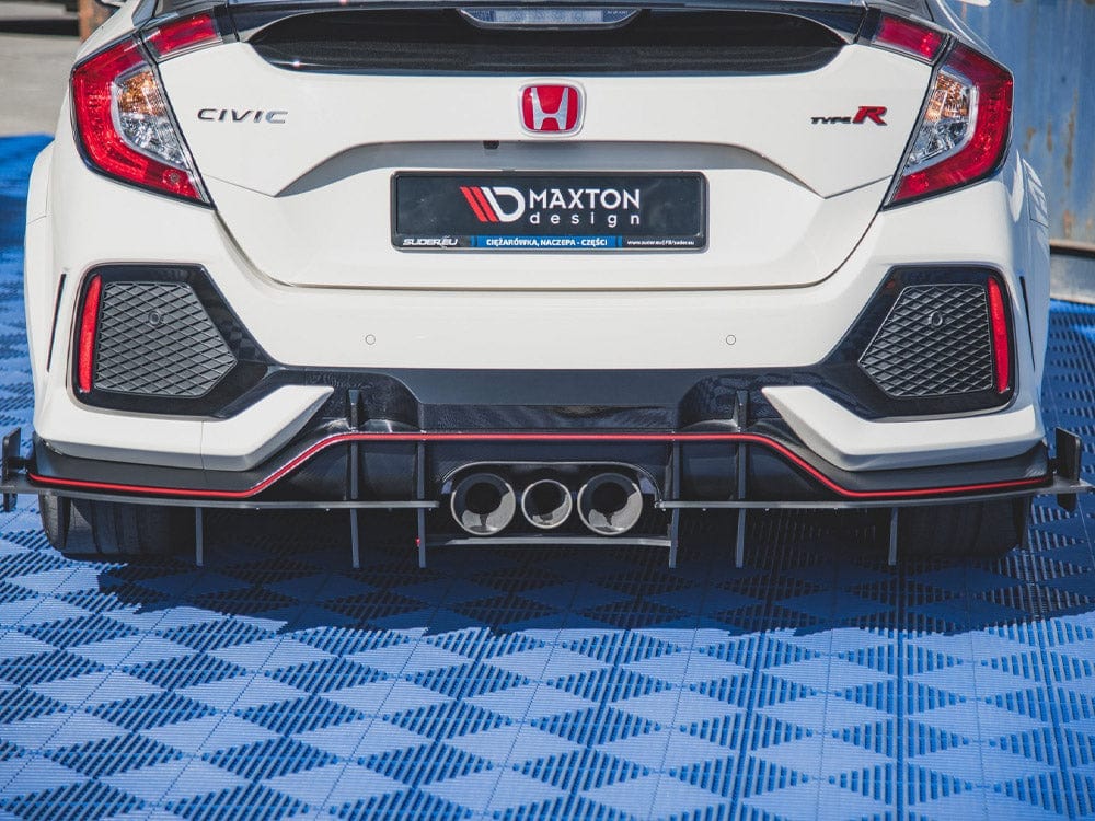 Maxton Design Red Rear Valance Honda Civic X Type R 2017- Maxton Design SR