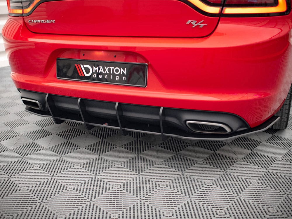 Maxton Design Red Street PRO Rear Diffuser Dodge Charger RT MK7 Facelift 2014- Maxton Design SR
