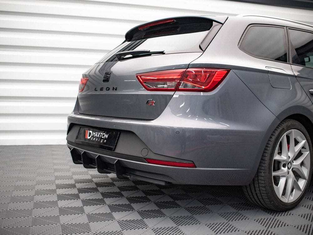 Maxton Design Red Street PRO Rear Diffuser Seat Leon FR Sportstourer MK3 2012-2016 Maxton Design SR