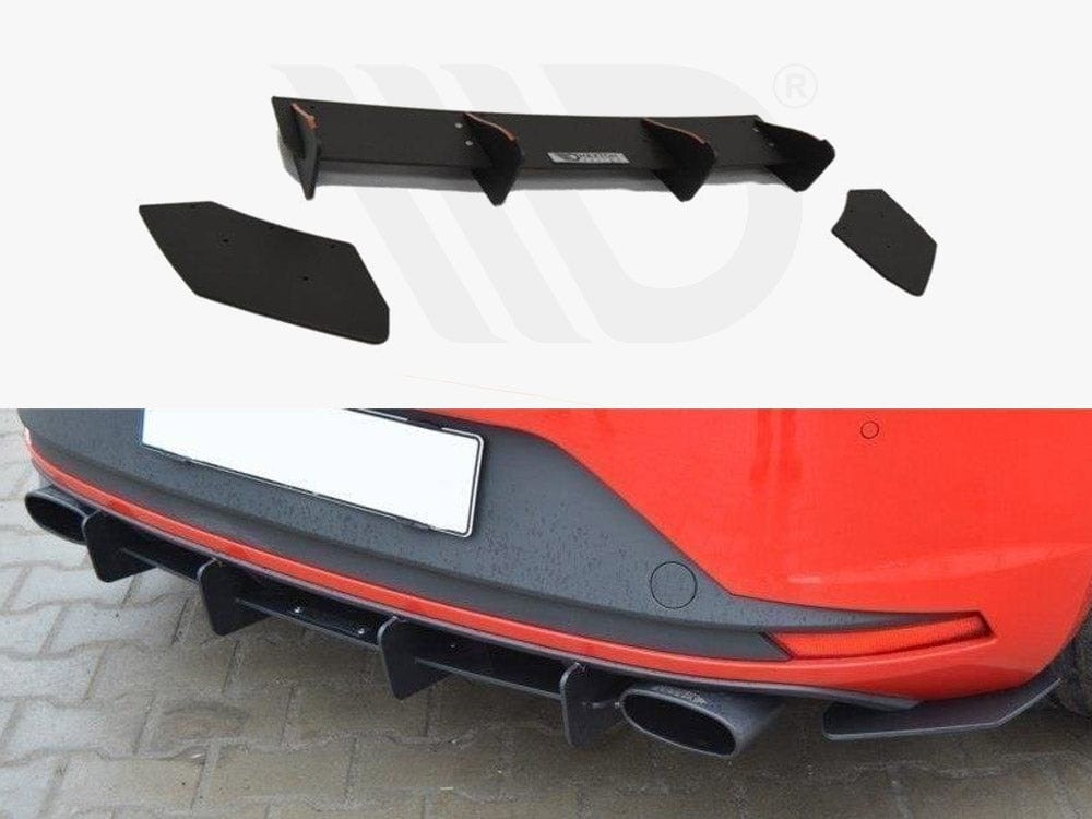 Maxton Design Seat Leon III Cupra Rear Diffuser & Rear Side Splitters Maxton Design SR
