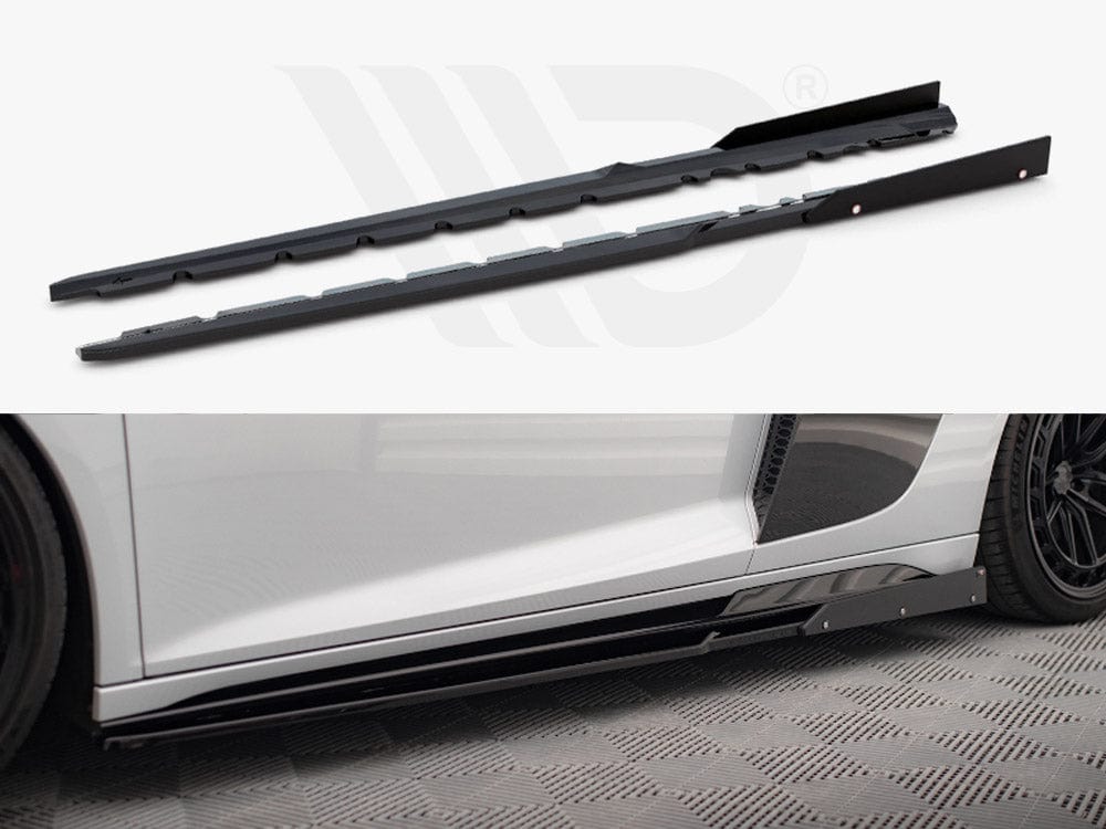 Maxton Design Side Skirts Diffusers V.2 + Flaps Audi R8 Mk2 Facelift Maxton Design SR
