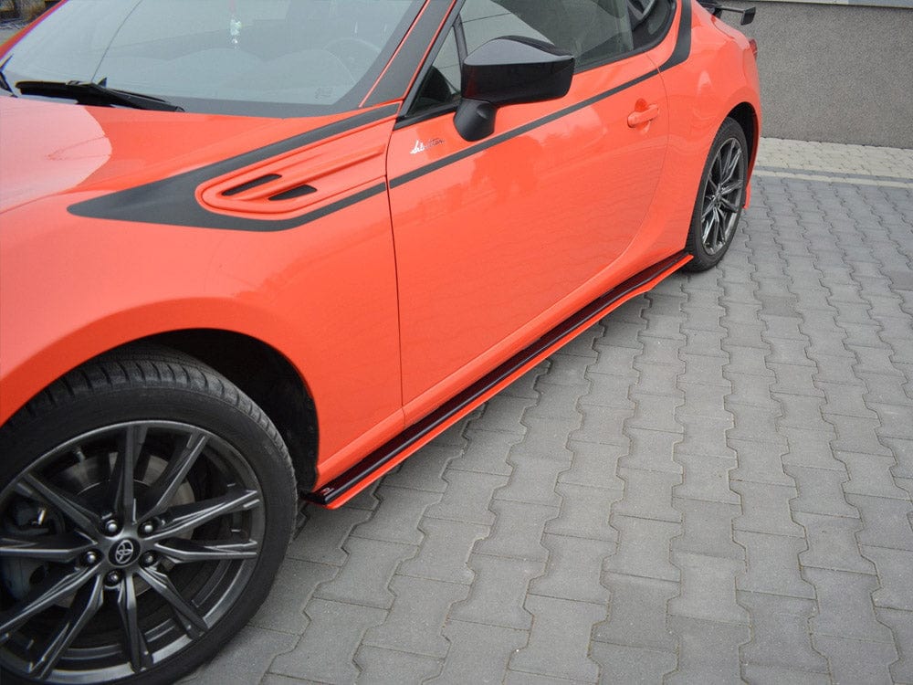 Maxton Design Side Skirts Splitters (Black & Red) V.2 Subaru BRZ / Toyota GT86 Facelift 2017-2020 Maxton Design SR