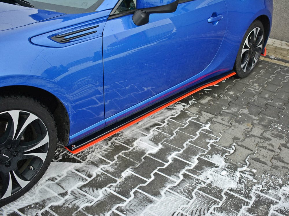 Maxton Design Side Skirts Splitters (Black & Red) V.2 Subaru BRZ / Toyota GT86 Facelift 2017-2020 Maxton Design SR