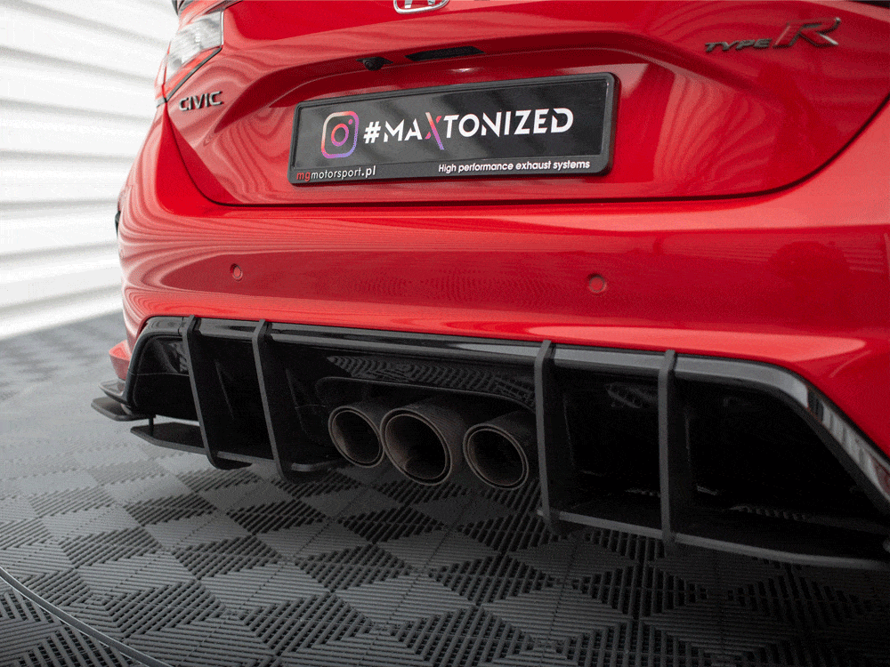 Maxton Design Street PRO Rear Diffuser + Flaps Honda Civic Type-R Mk 11 Maxton Design SR