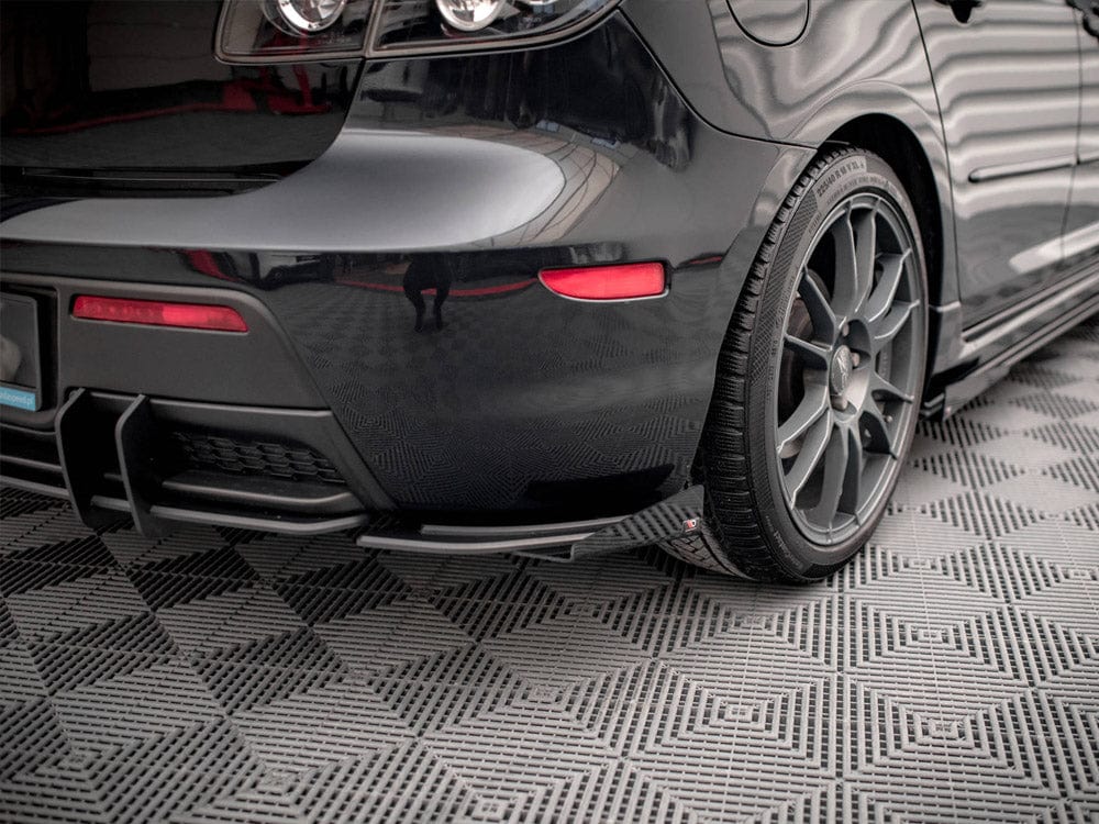 Maxton Design Street PRO Rear Side Splitters (+flaps) Mazda 3 MPS MK1 2006-2008 Maxton Design SR